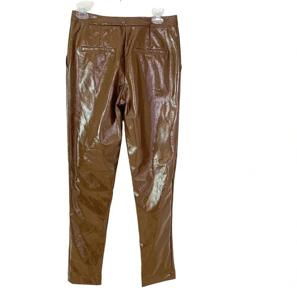 ALIX NYC Faux Patent Leather Loring Pant Acorn Size 6 NWT - Picture 6 of 11